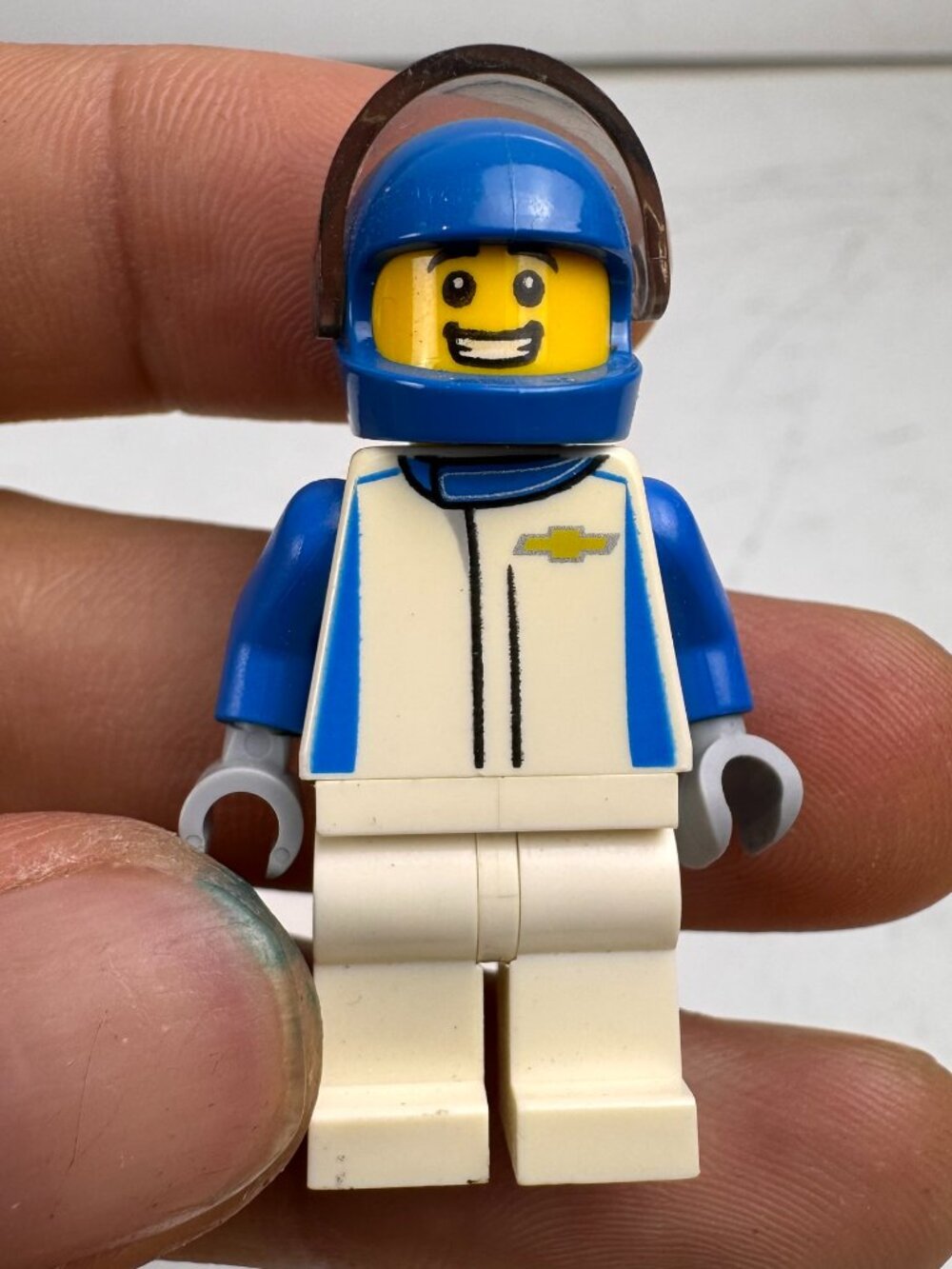 LEGO Speed Champions Chevrolet Racing Driver Minifigure Blue Helmet 75870 /75871